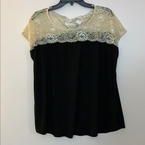 Faith and Joy lace top with tie
